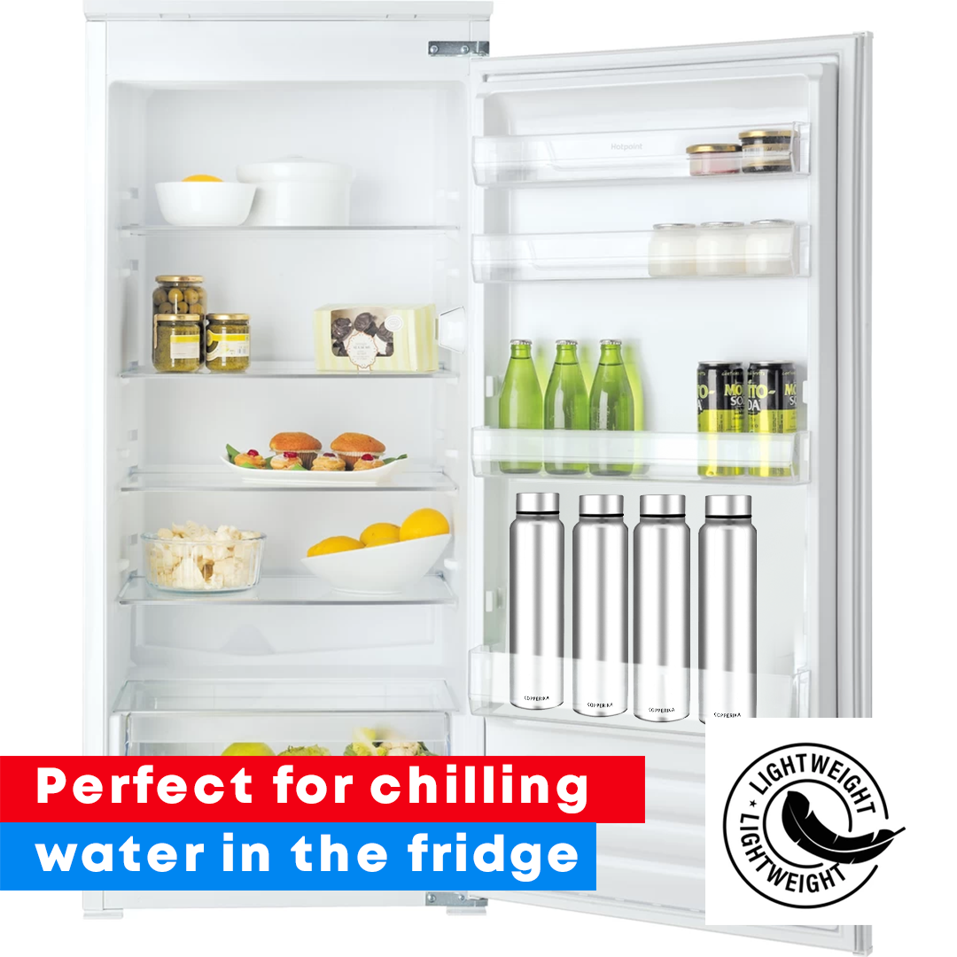 Copperika Premium Stainless Steel Water Bottle (1 litre - 1000ml) BPA Free | Rust Free | 100% Leak Proof | Heavy Build | Light Weight | For Home, Office, Travel, School, Kids & Yoga