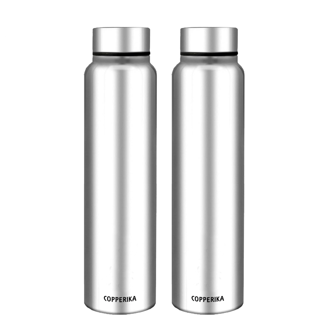 Copperika Premium Stainless Steel Water Bottle (1 litre - 1000ml) BPA Free | Rust Free | 100% Leak Proof | Heavy Build | Light Weight | For Home, Office, Travel, School, Kids & Yoga