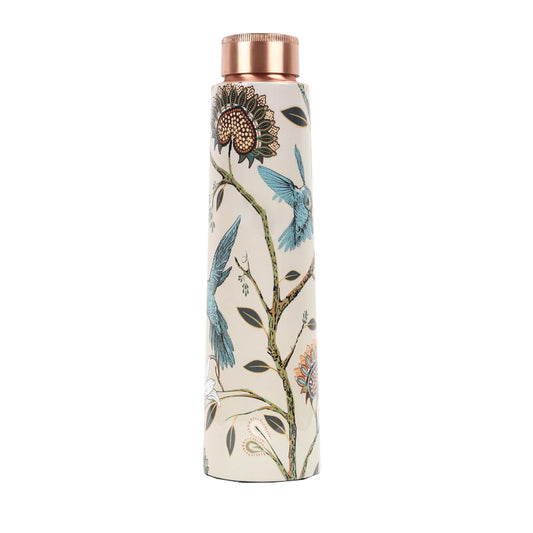 Copperika Original 100% Pure Copper Water Bottle 900ml| Printed Design | Heavy Build | Leak Proof & BPA Free | Durable & Eco Friendly With Ayurvedic & Other Health Benefits