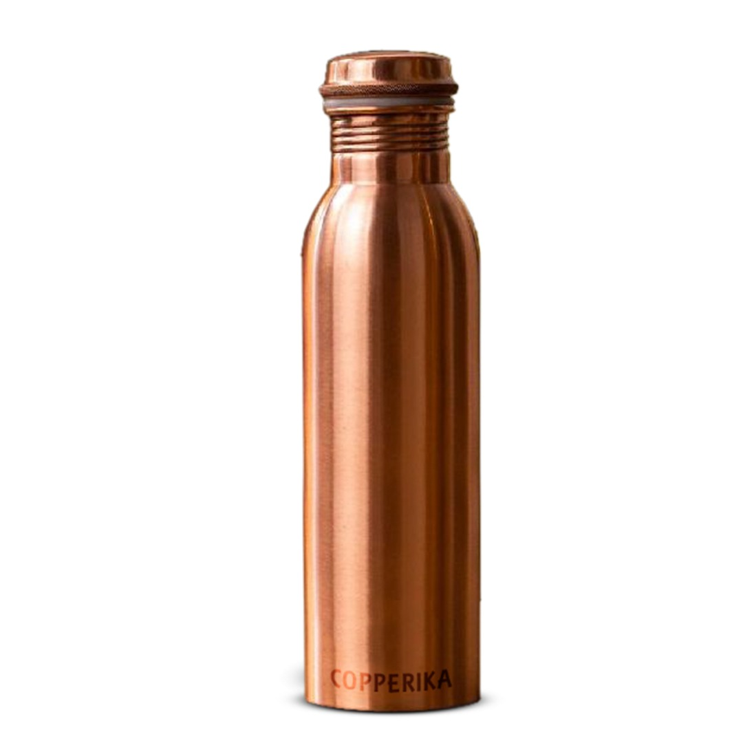 Copperika Pure Copper Water Bottle 750ml Original With Ayurvedic & Other Health | Heavy Build | 100% Leak Proof | BPA Free Benefits For Home, Office, Kids & Yoga
